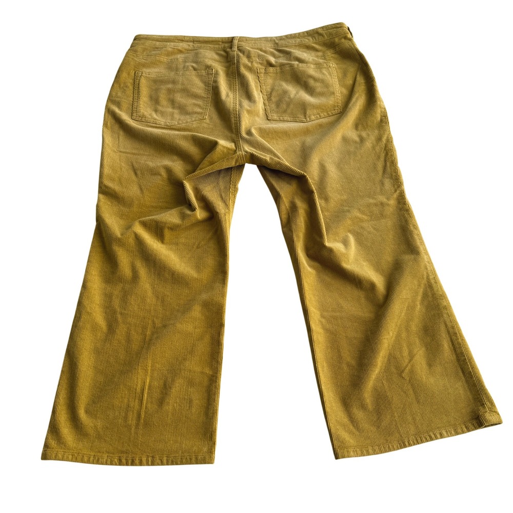 Anthropologie Pilcro The Yaya Midrise Cotton Blend Corduroy Gold Crop Pants 18W - Picture 4 of 12